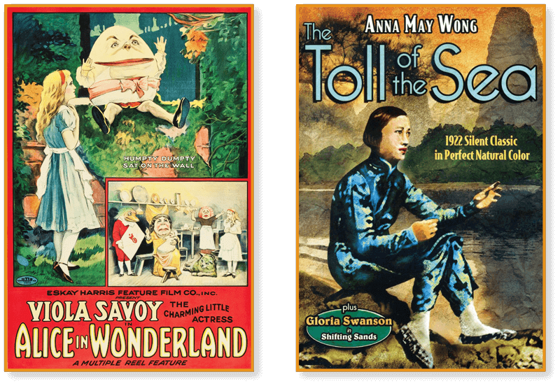 ALICE IN WONDERLAND (filmed on Cape Ann in 1915!) and the TOLL OF THE SEA (1922)